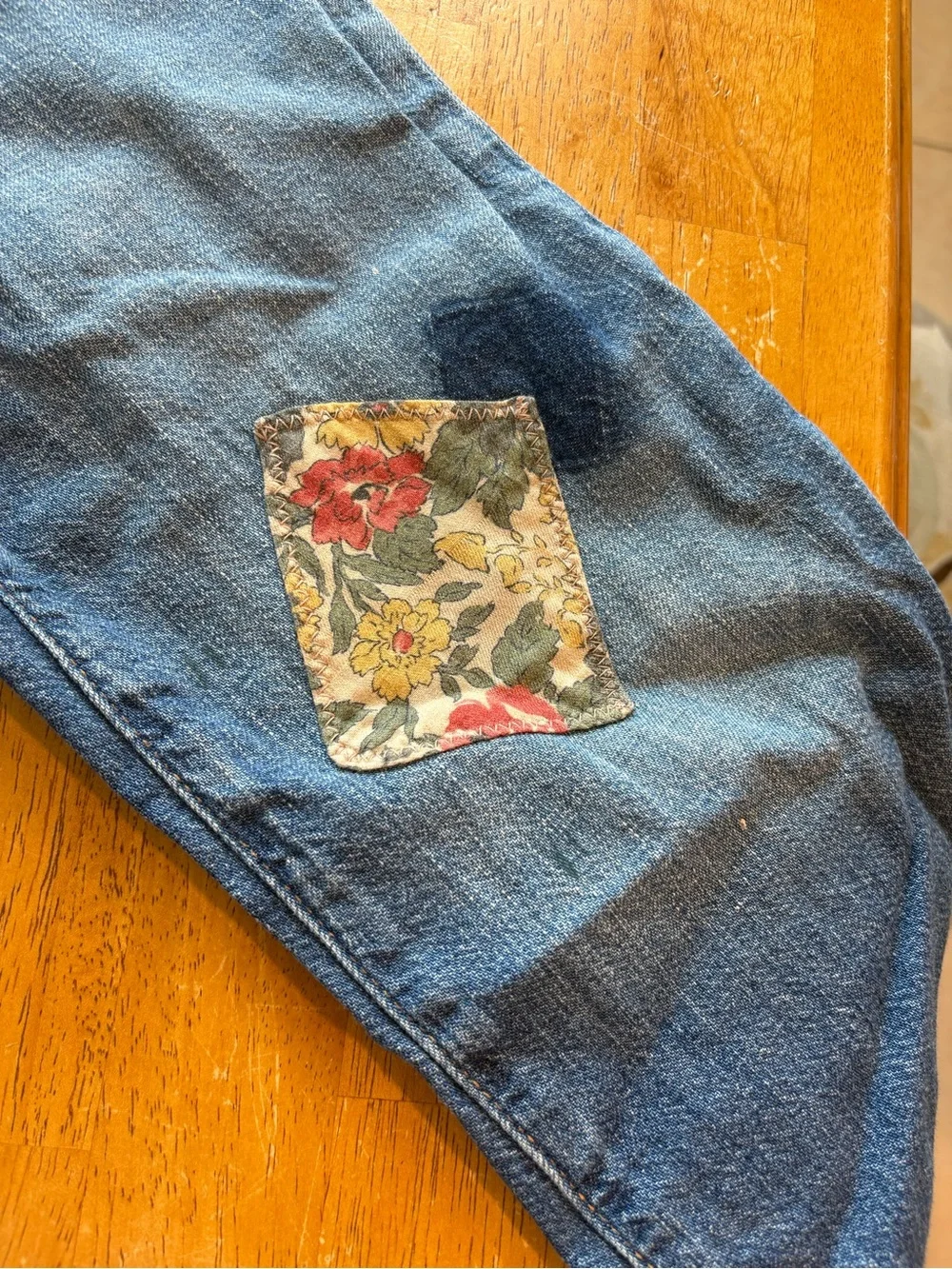 Ralph Lauren Patched Wide-Leg Jeans Size 6